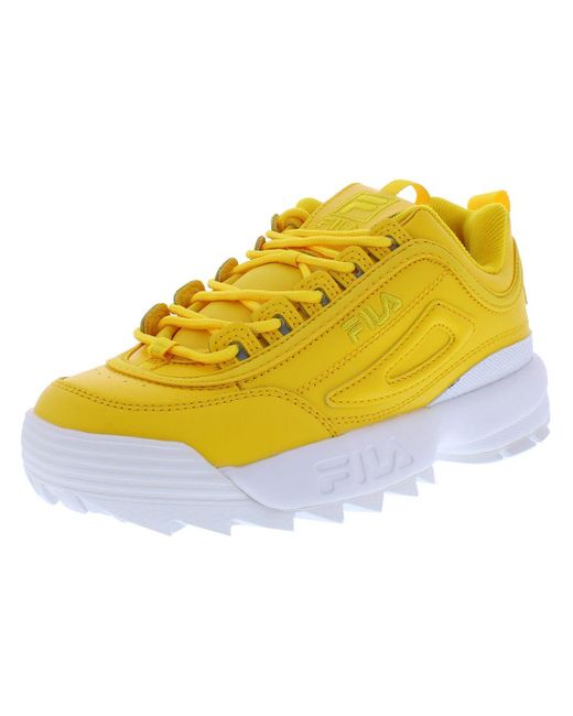 Disruptor II Premium Chaussures pour femme Fila en coloris Yellow