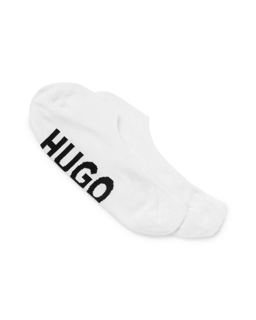 HUGO White 2p Sl Logo Cc Invisible_socks for men