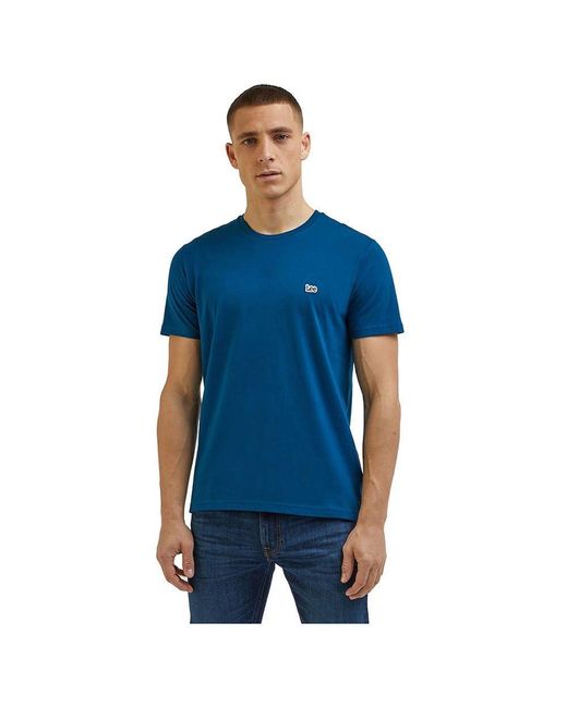 Maglietta con Logo SS Patch T-Shirt di Lee Jeans in Blue da Uomo