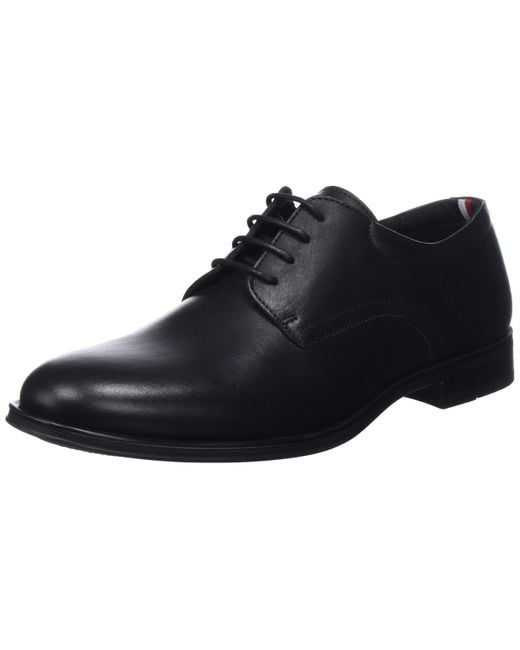 Tommy Hilfiger Black Derby Shoes Casual Leather for men