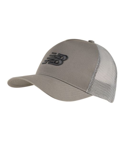 New Balance Gray Hats Lifestyle Athletics Trucker Cap - Burgunderrot, slate, One size