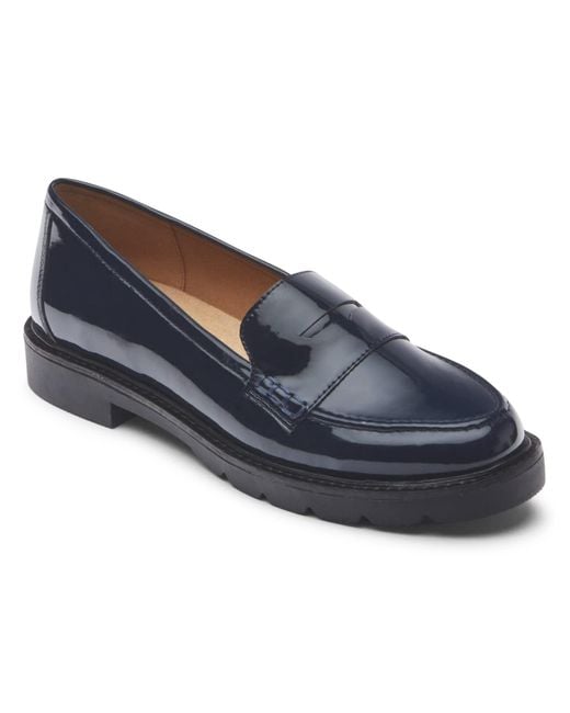 Rockport Kacey Penny Loafer Flat in Blue Lyst