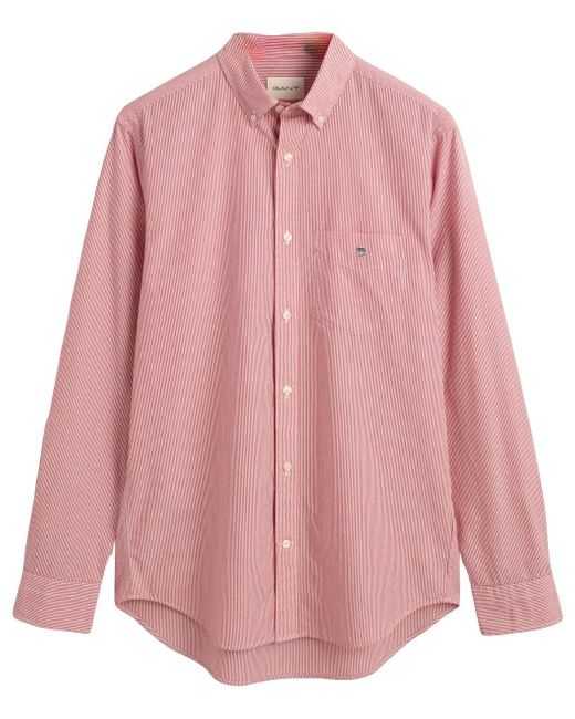 Gant Pink Reg Poplin Banker Shirt for men