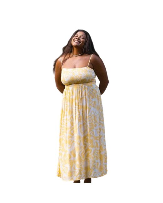 Billabong Metallic Dresses Casual Sleeveless Dress Loose Sundress Maxi
