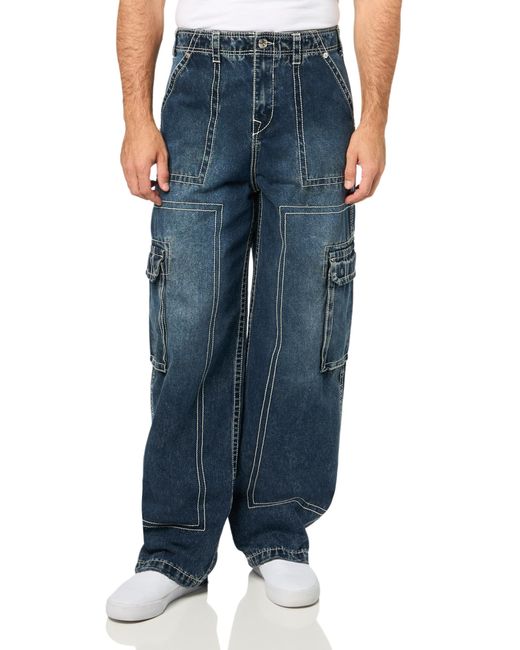 True Religion Blue Big T Cargo Pant Jeans for men