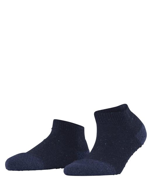 Esprit Effect Duurzame Wol Kort Zonder Patroon Met Anti-slip Noppen 1 Paar Pantoffels Sokken in het Blue