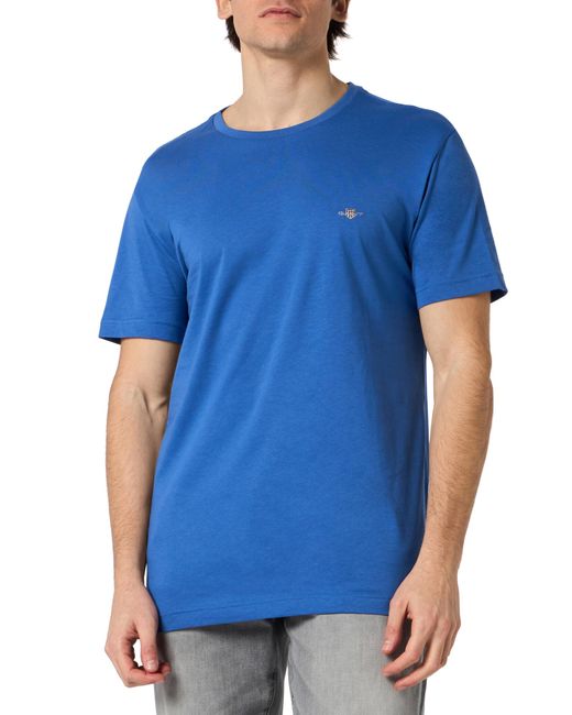 Gant Blue Slim Shield Ss T-shirt for men