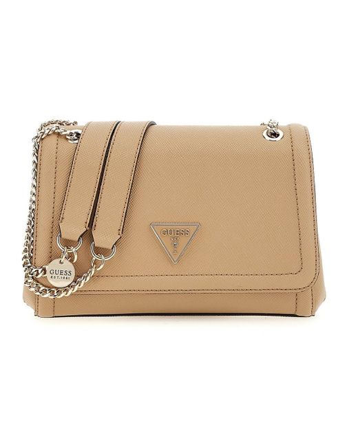 Guess Natural Noelle Convertible Crossbody Flap Bag Umhängetasche