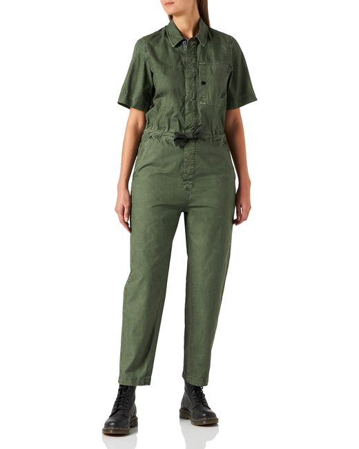 G-Star RAW Army Jumpsuit Ss Overall Voor in het Green