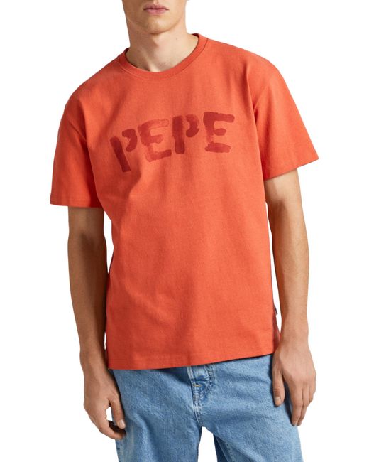 Pepe Jeans Orange Rolf Tee T-shirt for men