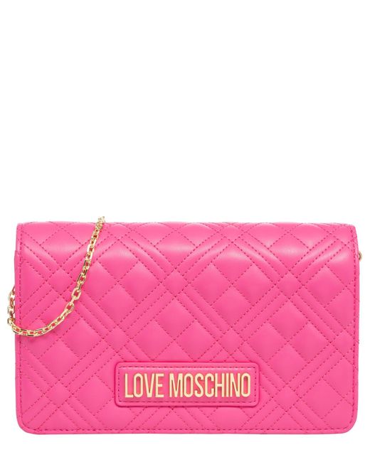 Love Moschino Pink Damen lettering logo Umhangetasche fuxia