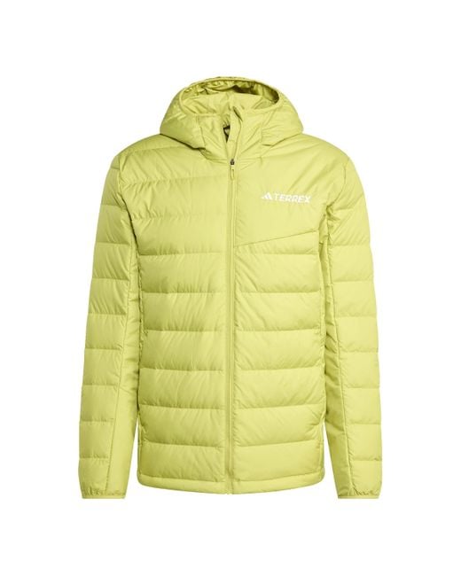 Adidas Terrex Multi Light Down Climawarm Hooded Jacket in het Yellow voor heren