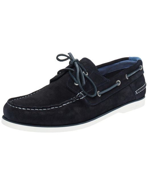 Chaussures Bateau TH Boat Shoe Core Suede Daim Tommy Hilfiger pour homme en coloris Black