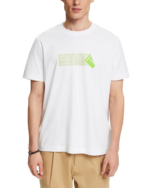 Esprit White 034ee2k302 T-shirt for men