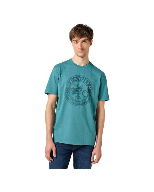 Wrangler Blue Americana Tea T-shirt for men