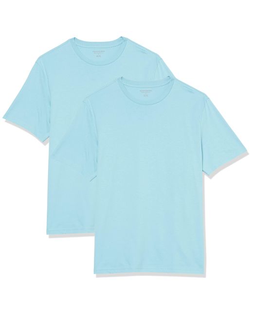 Maglietta Girocollo a iche Corte vestibilità Regolare Uomo di Amazon Essentials in Blue da Uomo