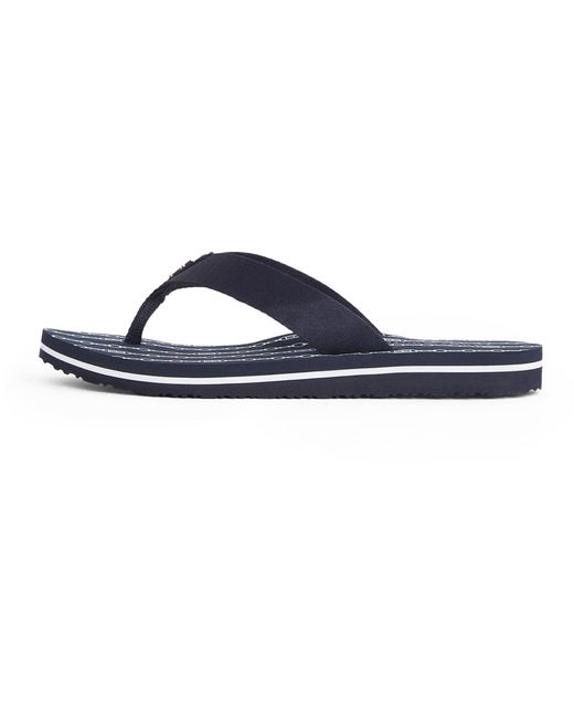 Tommy Hilfiger Th Ketting Print Beach Sandal Flip Flops in het Blue