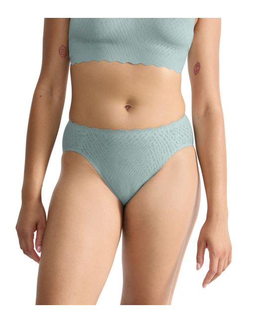 Zero Feel Bliss High Leg Misty Turquoise Sloggi de color Blue