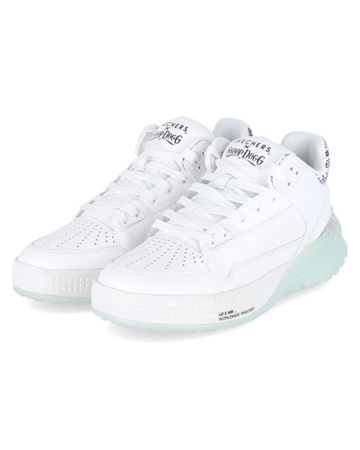 Skechers Snoop Doggs Sneaker Sizzle Buckets OG Weiß Leder-Synthetik in White für Herren