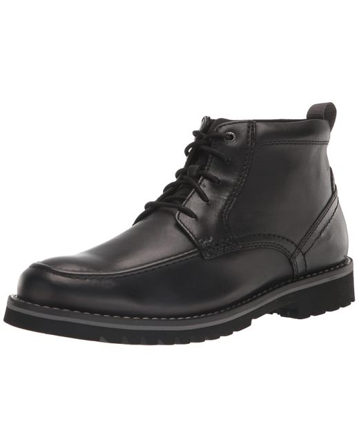 Rockport Black Mitchell Moc Boot Ankle for men