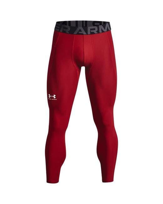 Under Armour Red Heatgear Leggings for men