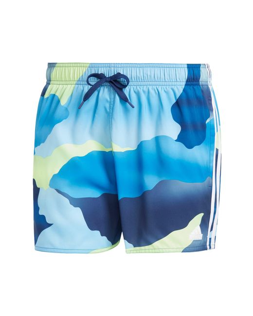 City Escape Camo 3-Stripes Cix Swim Shorts di Adidas in Blue da Uomo