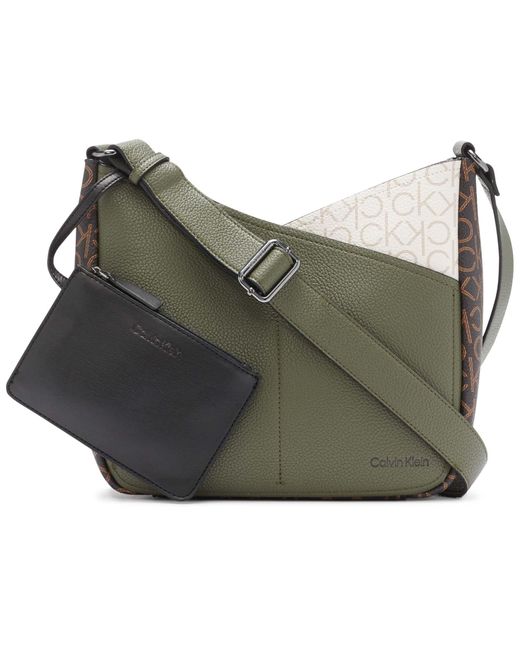 Calvin Klein Zoe Crossbody in Olive Night Patchwork (Green) Lyst