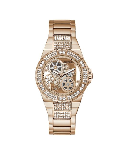 Guess Metallic Japanese Quartz Watch With Stainless Steel Strap