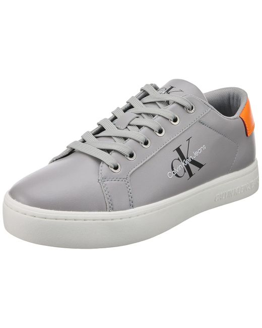 Calvin Klein Gray Classic Cupsole Laceup Low Lth Sneaker for men