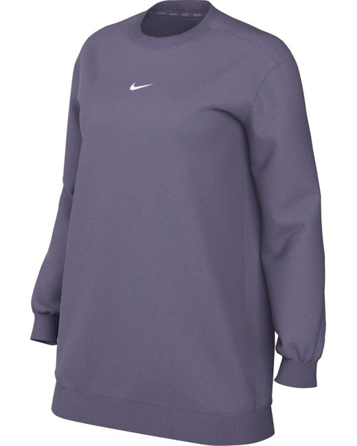 Damen One Dri-Fit Crew Tunic Maglia di Tuta di Nike in Purple