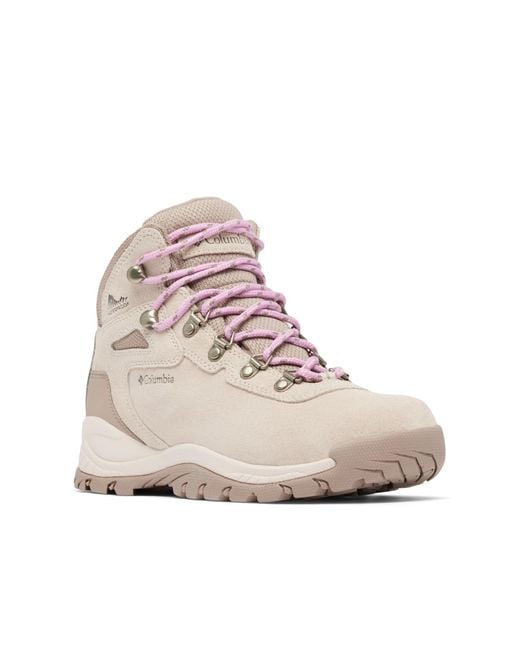 Columbia Pink Newton Ridge Plus Waterproof Amped Hiking Shoe