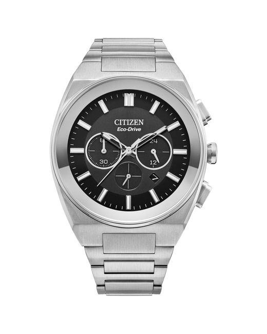 Citizen Metallic Eco-drive Modern Axiom Chronograph Silver Stainless Steel Watch for men