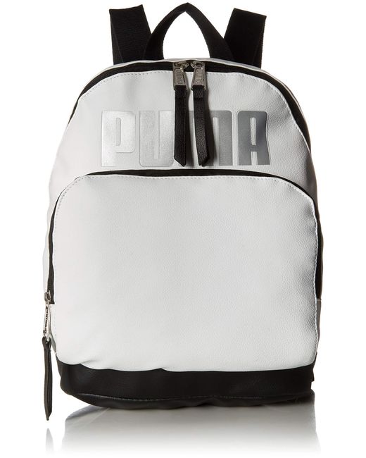 black and white puma backpack