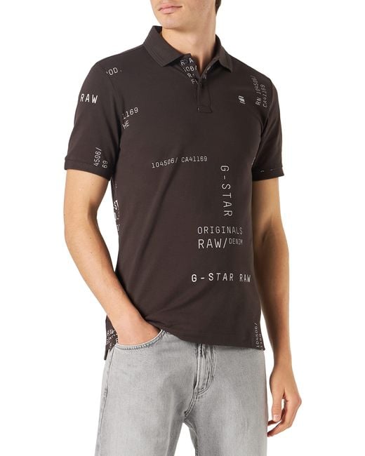 G-Star RAW Dunda Slim Ao Polo Shirt in het Black voor heren