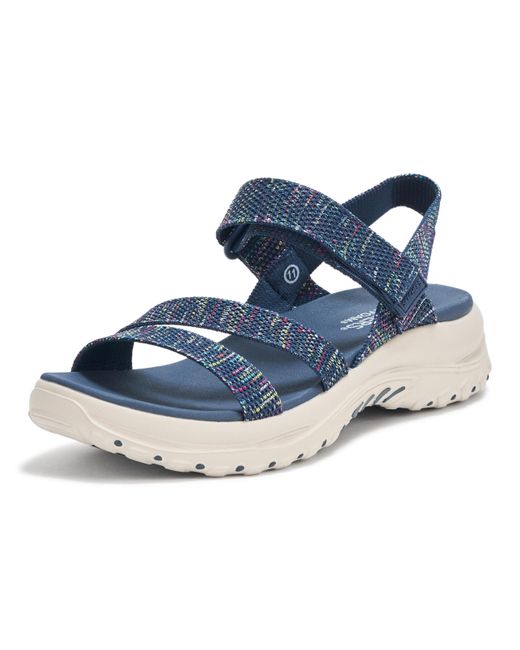 Skechers Blue Reggae Bound-sweet Crush Sport Sandal