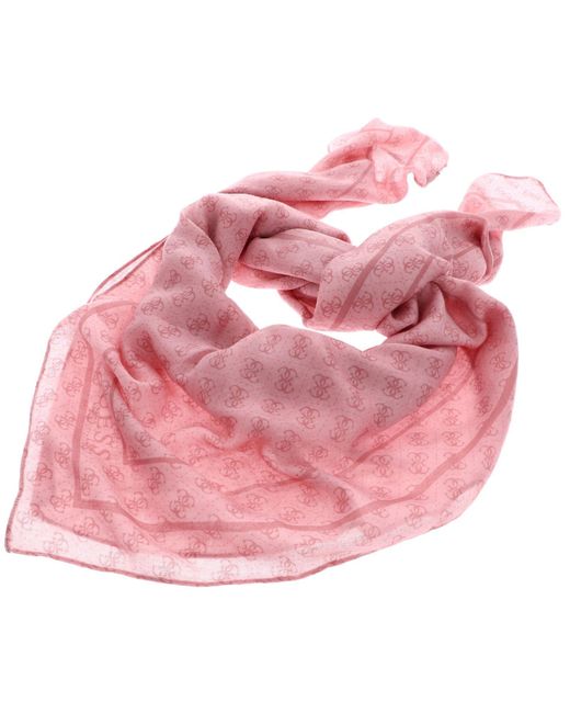 Sciarpa Donna Logo scarf rosa CS24GU17 AW9986SIL30 rosa Guess en coloris Pink