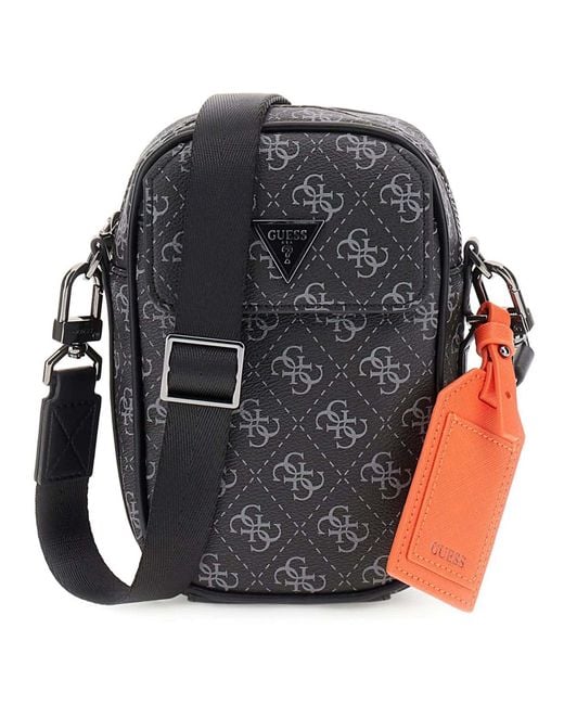 Guess Schoudertas Milano Crossbody Micro Bag Dark Black Donkergrijs