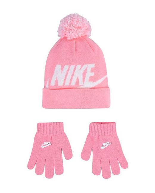 Nike Pink Swoosh Pom Beanie One Size Lamp