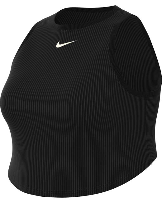 Damen Sportswear Essntl Rib CRP Tank Top Nike de color Black