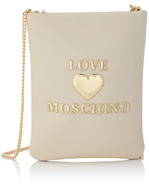 Borsa a Spalla da Donna Pre Collezione Autunno Inverno 2021 U Love Moschino Bianco