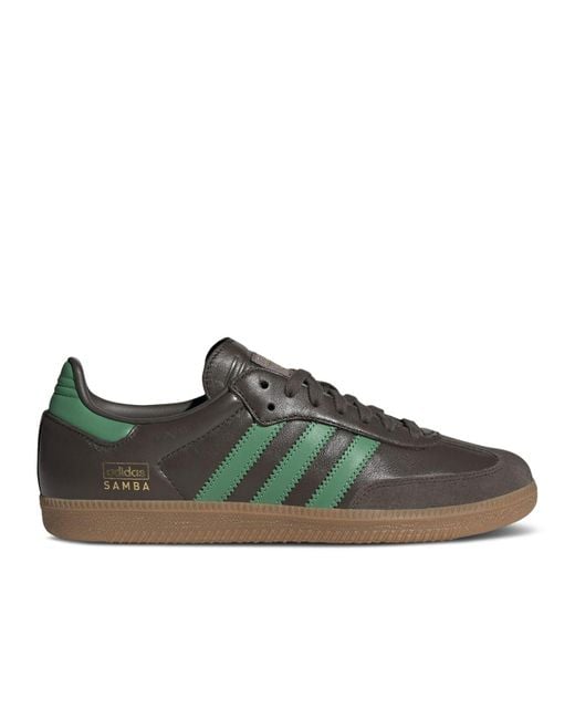 Adidas Green Originals Samba Og Soccer Shoe for men