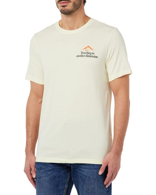 Nike White M Nk Df Tee Trail T-shirt for men