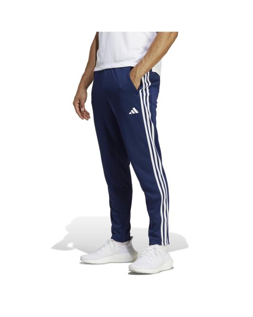 Adidas Blue Train Essentials 3-stripes Training Joggers for men