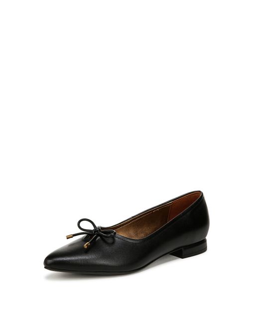 Naturalizer S Joiner Pointed Toe Ballet Flat Black Leather 11 M