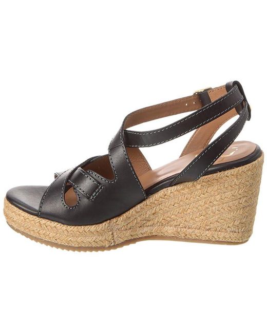 Ted Baker Brown Tamyaa Leather Wedge Sandal