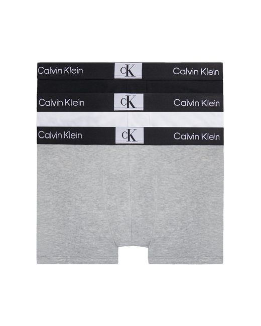 Pack trunks with monogram and logo - Size Calvin Klein de hombre de color Gray