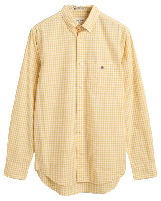 Gant Natural Reg Poplin Gingham Shirt for men