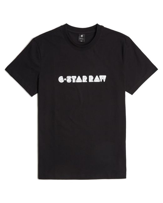 G-Star RAW Graphic Script R T T-shirt Voor in het Black voor heren