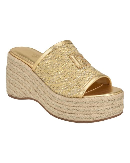 Guess Women's Metallic Zakki Wedge Sandal