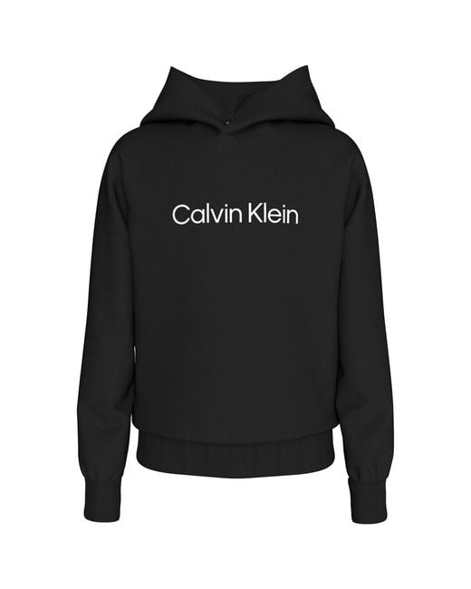 Inst. Logo Reg. Terry Hoodie Iu0iu00679 Sudadera con Capucha Calvin Klein de color Black